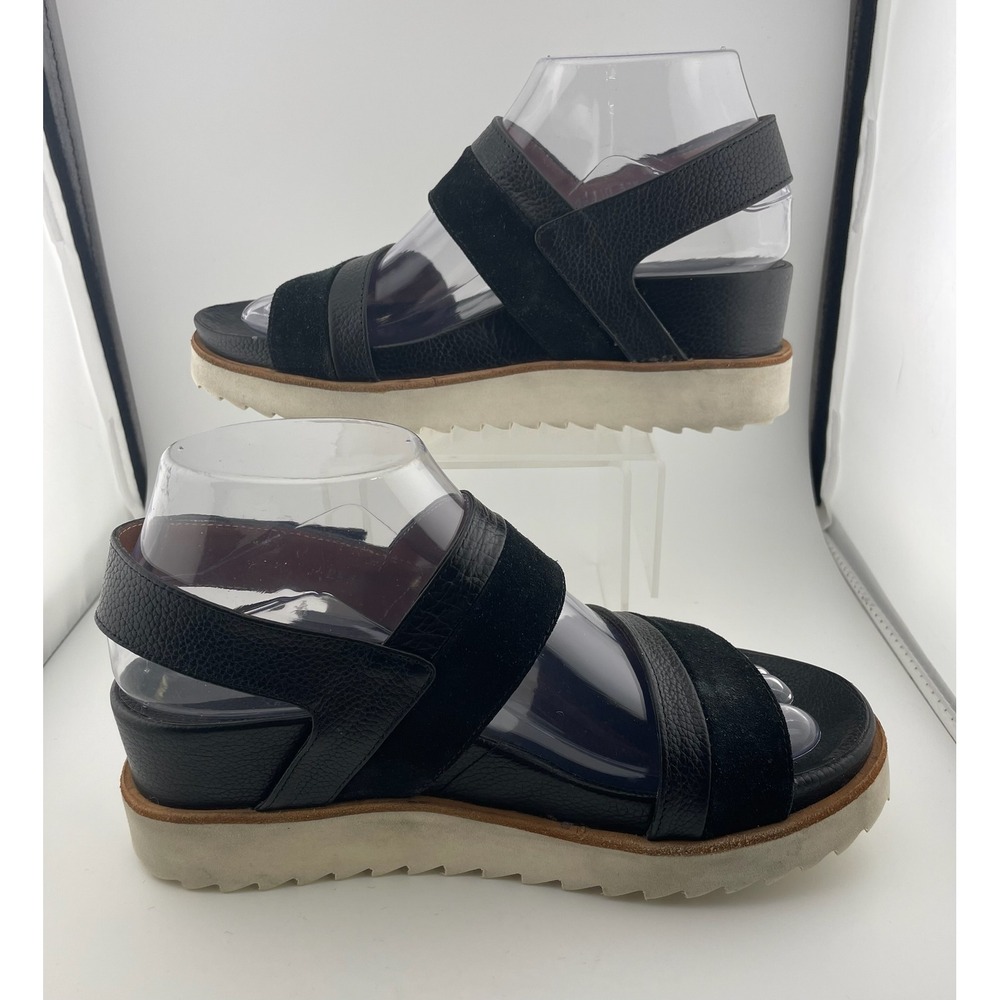 Homers Artisan Black Leather Flatform Sandals sz. 37.5‎ (7-7.5) Made in Spain
